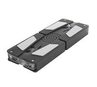 Bewinner DR-2008A Tapis de Refroidissement pour Ordinateur Portable, Support Pliable Ultra Fin alimenté par USB avec 2 Ventilateurs et Lumière LED Bleue pour Ordinateur Portable de Jeu