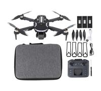 Bewinner Drone GPS 8K avec Deux Caméras HD, évitement des Obstacles Intelligents, Transmission FPV de 2 Km, Quadcoptère RC à Moteur sans Balais pour Adultes avec Contrôle (3 Piles)