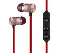 Bewinner Ecouteur Bluetooth Portable, Ecouteurs sans Fil Magnets intégrés Ecouteur Sport avec Aimant en Caoutchouc Souple Ecouteur Bluetooth pour (Or)