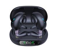 Bewinner Écouteurs Fil Bluetooth 5.3 True Wireless, Son Directionnel Pulse DT3.0, Réduction du Bruit ENC, Son 3D Panoramique, Autonomie de 50 Heures, Intelligent (Black)