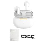 Bewinner Écouteurs sans Fil Bluetooth 5.4 avec étui de Chargement, Suppression du Bruit ENC, étanche, Autonomie de 4 Heures, Faible Latence pour Les Jeux, l'entraînement, la Course à Pied (White)