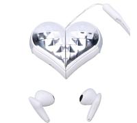 Bewinner Écouteurs sans Fil Bluetooth 5.4 en Forme de Cœur pour Femmes et Filles (White)