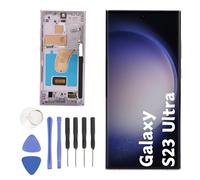 Bewinner Écran de Remplacement 3088 X 1440 pour S23 Ultra, Assemblage D'écran Tactile de Téléphone avec Outils de Réparation pour S23 Ultra 5G SM S918B Version UE (Purple)