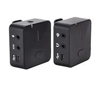 Bewinner ELANGU MX5 2.4G Microphone Cravate sans Fil Omnidirectionnel avec Surveillance en Temps Réel, Portée de 50 M/164 Pieds, Batterie de 5 Heures pour Appareil Photo, Téléphone, Entretien,