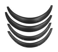 Bewinner Élargisseurs d'ailes de Voiture Universels 4 Pièces, Protections Anti-éclaboussures de Passage de Roue Large en Plastique PU Flexible-noir Mat, Installation Facile