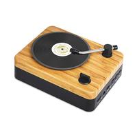 Bewinner Enceinte Bluetooth Portable, Design Platine Vinyle Vintage | BT5.3, 8 heures de lecture, batterie 1200 mAh, entrée AUX, emplacement pour carte TF, pour la maison et les voyages