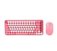 Bewinner Ensemble Clavier et Souris Bluetooth sans Fil, Double Mode 2,4 G, 85 Touches Rondes, Conception Ergonomique, Compatible avec Plusieurs Appareils pour WS, pour OS X, pour Android