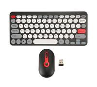 Bewinner Ensemble Clavier et Souris sans Fil, Clavier D'ordinateur Ergonomique Pleine Taille avec Repose-Poignet et Souris sans Fil Réglable DPI à 3 Niveaux (Black)