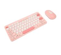 Bewinner Ensemble Clavier et Souris sans Fil, Clavier D'Ordinateur Ergonomique Pleine Taille, Touches Rondes Fines, Ensemble Clavier et Souris Ergonomique Muet pour Ordinateur Portable