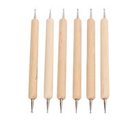 Bewinner Ensemble de 6 Stylets de Traçage à Double extrémité pour l'artisanat du Cuir, la Gravure et la Sculpture - Outils de Pointage à Prise Ferme avec Pointes en Acier Inoxydable et Poignées en