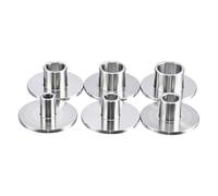 Bewinner Ensemble de Bagues de Guidage de Gabarit de Routeur en Acier Inoxydable, 6 Bagues de Guidage de Routeur 10 Mm, 12 Mm, 14, 16, 18, 20, Kit de Guide de Coupe pour le Travail du Bois pour la