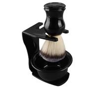 Bewinner Ensemble de Bols de Blaireau 3 en 1 pour Hommes, Comprenant un Blaireau avec Poils en Nylon, un Bol Facile à Nettoyer et un Support de Séchage pour la Maison ou les Voyages