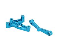 Bewinner Ensemble de Direction à Roulement à Billes en Aluminium pour | Liaison de direction en alliage bleu, Kit de châssis à échelle 1/10, pièces de rechange adaptées avec précision, composant