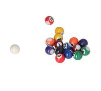 Bewinner Ensemble de Mini Boules de Billard de 25 Mm, 16 Boules Complètes de Table de Billard en Résine de Style Américain pour Enfants et Adultes, Accessoires Légers pour Bar de Salle de Jeux