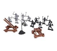 Bewinner Ensemble de Modèles de Soldats Militaires à Monter Soi-même, Figurines d'action Barbares pour Enfants, Jouet éducatif pour Enfants à Partir de 3 Ans, 12 Soldats avec échelle et Porte