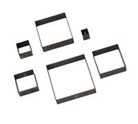 Bewinner Ensemble de Poinçons Carrés pour Cuir, Comprend 6 Tailles de 5 Mm à 30 Mm, Matrices de Découpe en Acier allié pour un Travail du Cuir Propre et Précis