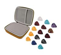 Bewinner Ensemble de Sacs pour Médiators de Guitare, Grande capacité, étanche, Résistant aux Chocs, en Tissu EVA, étui de Rangement pour Médiators avec, Idéal pour Les Voyages