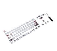 Bewinner Ensemble de Touches PBT 71 Touches en Forme de Fleur de Prunier, Personnalisées à 5 Faces par Sublimation avec Extracteur de pour Claviers Mécaniques à Disposition 61/64