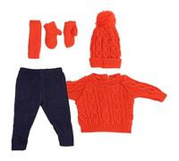 Bewinner Ensemble de Vêtements pour Poupée de 18 Pouces avec Pull, | Tenue de poupée rose clair, design facile à mettre et à enlever, pour poupées de 43 cm