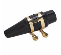 Bewinner Ensemble d'embouts de Saxophone Alto ABS avec Coussinets de Capuchon d'anche à Boucle en Métal, Embout de Saxophone Léger pour Instruments de Musique, Accessoire Durable de 9 Cm