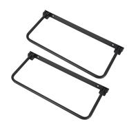 Bewinner Ensemble d'étagères à Chaussures Pliables pour Camping-Car, Organisateur de Chaussures Mural Peu Encombrant en Alliage d'aluminium pour Hôtel ou Salon, Comprend des Vis pour Une (Black)