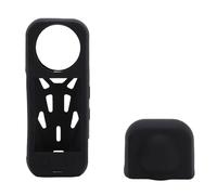 Bewinner Étui de Protection en Silicone pour X5, Housse Souple Antidérapante avec Capuchon d'objectif et Lanière, Conception de Dissipation Thermique pour Caméra d'action Panoramique, Noir (Black)