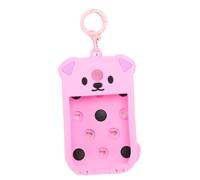 Bewinner Étui de Pulvérisation à Main en Silicone Souple avec Motif en Forme de Chien, Fixation Porte-clés pour Les Déplacements Quotidiens, Matériau Résistant aux Rayures, 1 Paquet (Pink)