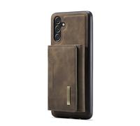 Bewinner Étui de Téléphone Magnétique avec Support de Carte Portefeuille Amovible pour A24, Coque de Protection Robuste avec 8 Emplacements pour Cartes, 3 Pinces à Billets et Béquille Cachée, Rouge