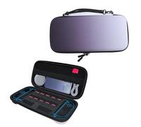 Bewinner Étui de Transport pour 2, Portable Travel Carry Base avec 10 Poches de Carte de Jeu, EVA Hard Shell Game Repare Sac de Rangement (Noir Blanc)