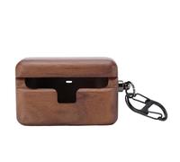 Bewinner Étui en Bois pour écouteurs Bluetooth Free BYRD, Housse de Protection en Bois de Noyer avec Doublure Douce et Port de Charge, Design fabriqué à la Main