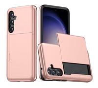 Bewinner Étui Portefeuille pour S23 avec Porte-Cartes Coulissant, Coque Double Couche en TPU PC Résistant aux Chocs Pouvant Contenir 2 Cartes, Coque de Protection Fine avec Bord surélevé de l'écran