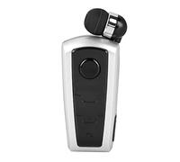 Bewinner F910 Mini écouteur Bluetooth Rétractable, Casque Lavalier à Clipser avec Vibration d'appel et Invite Vocale, Alarme Anti-Perte, Bluetooth 4.1 pour Les Affaires et Le Sport (White)