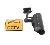 Bewinner Fausse Caméra de sécurité Factice avec Lumières Clignotantes Rouges, Système de Surveillance CCTV simulé pour Résidences, Magasins, Bureaux, Dissuasion Réaliste avec Lumière LED,