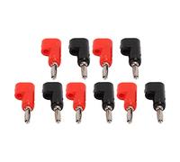 Bewinner Fiche Banane 4mm, 10 Pièces, Type à Vis Ouverte Empilable, Connecteur sans Soudure, Rouge Noir pour Camping-car, Camion, équipement de Test Automobile et électronique
