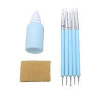 Bewinner Fluide de Masquage Aquarelle, Frisket Liquide Bleu à Séchage Rapide 30 Ml, Ruban de Masquage Facile à Décoller pour Illustration de Gouache à l'encre, Comprend 5 Pinceaux et une Gomme