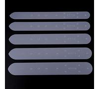 Bewinner Gabarit de Perforation de Ceinture en Cuir, 5 Pièces, Guide de Trou de Boucle de Ceinture en PVC Translucide pour Sangles de 25/30/35/38/40 Mm, Outil de Poinçonnage Artisanal en Cuir