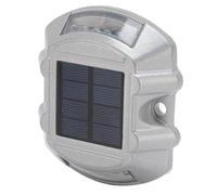 Bewinner Goujon Solaire de Route, Marqueur d'allée en Alliage d'aluminium étanche IP68 avec visibilité de 800 M, Panneau Solaire 6 V 1,8 W et Marche/arrêt Automatique pour Jardin, Trottoir, (rouge)
