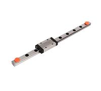 Bewinner Guide de Rail Linéaire MGN9H 200 Mm, Guide de Rail Coulissant Linéaire avec Curseur allongé pour Machine CNC d'imprimante 3D, Centrage Automatique en Acier à Roulement Haute Vitesse