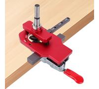 Bewinner Guides D'alésage de Charnière de 35 Mm, Gabarit de Charnière Dissimulée en Métal, Gabarit de Perçage de Charnière D'armoire pour le Travail du Bois, Outil de Montage pour