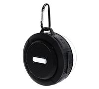 Bewinner Haut-Parleur Bluetooth étanche IPX7, Mini Haut-Parleur Portable sans Fil avec Base à Ventouse, Basses Puissantes pour Voiture, Fête en Plein Air, Noir (Black)