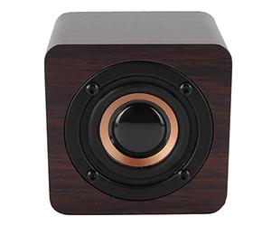 Bewinner Haut-Parleur Bluetooth Portable avec Grain de Bois de Noyer, équipement de Boîte de Haut-Parleur Woodiness, Batterie 1200 MAh, Autonomie de 6 à 8 Heures, qualité Sonore Hi-FI, Petite Taille