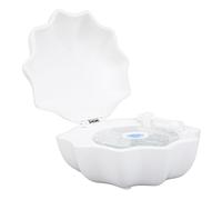 Bewinner Haut-parleur Bluetooth Shell, Haut-parleur en Vinyle, Haut-parleur Bluetooth en Vinyle Waves avec Lampe D'ambiance, Petit Haut-parleur Bluetooth LED Coquillage, Projecteur de