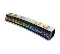 Bewinner Haut-Parleur d'ordinateur - Bluetooth 5.0 Hi-Fi Stereo, Subwoofer RGB Multifonctionnel, 19 cm, Noir