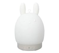 Bewinner Haut-parleur Veilleuse Bluetooth, Machine à Bruit Blanc, Adorable Lapin, luminosité Réglable sur 3 Niveaux, Matériau en Silicone Souple, Lecteur de Musique, pour Filles,