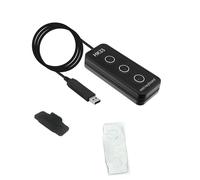 Bewinner HK33UW Clavier Macro Programmable à 3 Touches, Clavier USB personnalisé à Une Main pour Les Jeux, Le Bureau et l'accessibilité avec Raccourcis Copier-Coller (HK33UB Noir)