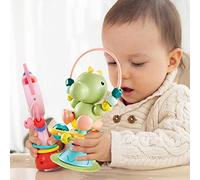 Bewinner Hochets pour bébé avec Ventouse, Jouet Dinosaure/oiseau de Dessin animé avec Son et Lumière pour les 0 à 3 Ans, Améliore la Coordination œil-main et la flexibilité des Doigts