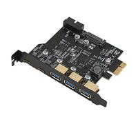 Bewinner HUB 5 Ports PCIE vers USB 3.0, Carte D'extension PCIE vers 3xUSB 2xUSB C, Carte Adaptateur D'extension PCI Express Contrôleur Externe 5 Gbps pour XP, 7, 8, 10 pour Linux