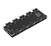 Bewinner Hub RGB pour Ordinateur 10 canaux, pour Carte mère pour Ordinateur de Bureau PC avec Ventilateur de Carte mère RGB Fan Computer Accessories(5V 3Pin)