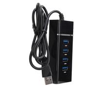 Bewinner Hub USB 2.0 4 Ports, Transfert de Données Haute Vitesse 480 Mbps, Hub d'extension USB Portable Plug and Play avec Indicateurs LED, Compatible avec OS X//Ordinateurs Portables/PC