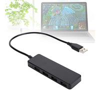 Bewinner Hub USB, 4 en 1 Data Hub Multi Hub Port D'extension Plug Play Aucun Pilote Portable Blue Light Ultra-Slim Data USB Hub pour Winds 10/8//XP/Li-nux/OS pour Ordinateur PC Portable